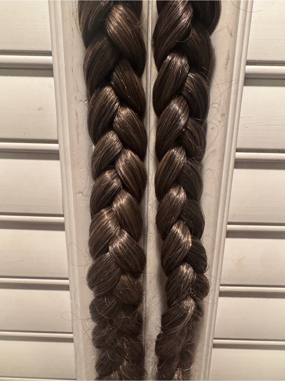 Synthetic Brown Braided Hair Extensions - Twin Strands
